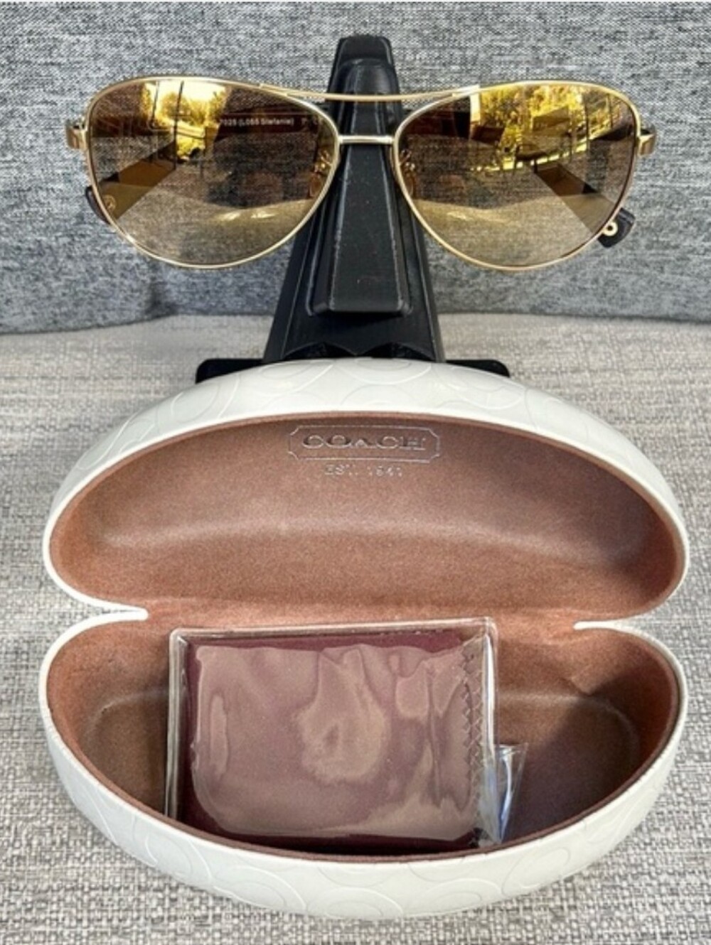 COACH - Stephanie Aviator Sunglasses & Case - Picture 6 of 11